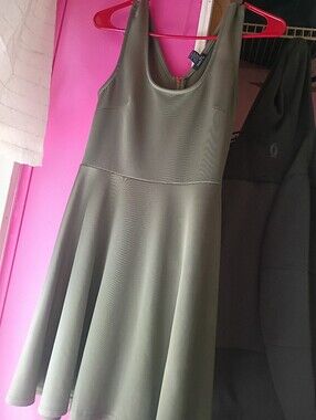 Rue21 Olive Green Scoop Neck Fit & Flare Midi Dress